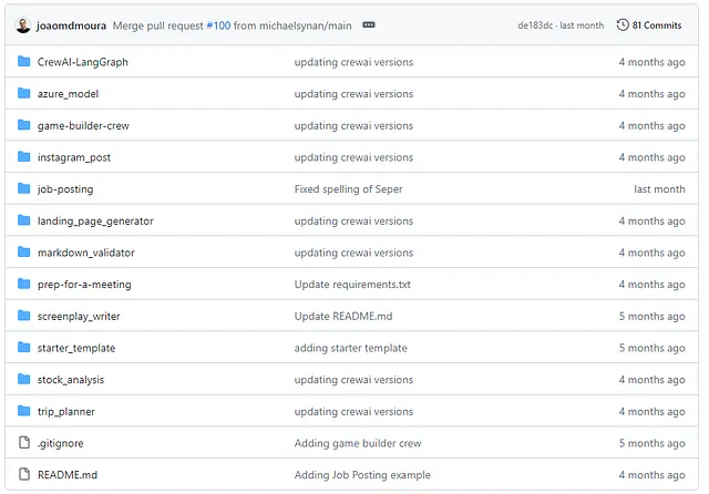 CrewAI Example Code for AI Agents