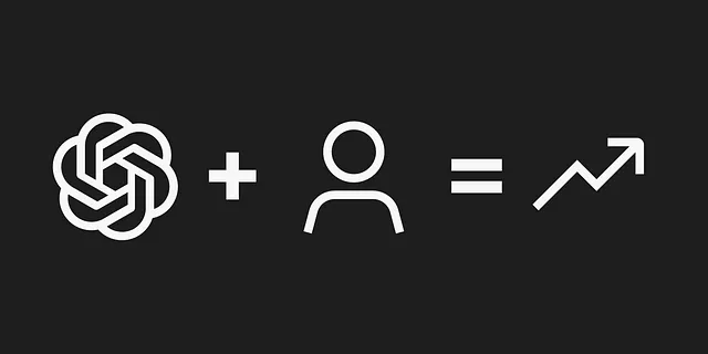 Symbolic equation of AI plus human equals progress.